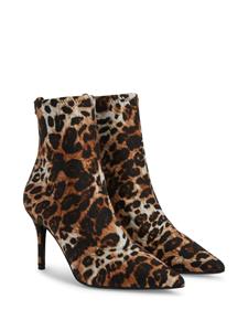 Giuseppe Zanotti Mirea 90mm leopard-print ankle boots - Zwart