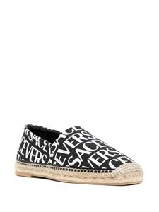 Versace Espadrilles met logoprint - Zwart