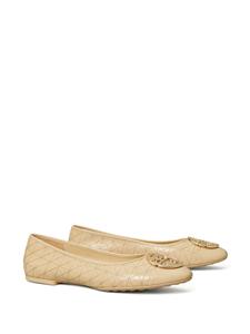 Tory Burch Claire gewatteerde ballerina's - Beige