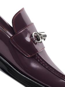 Burberry Leren loafers met prikkeldraad detail - Rood