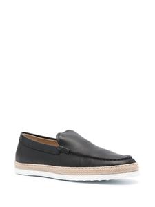 Tod's panelled leather loafers - Zwart