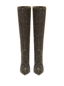 Gianvito Rossi Hansen 85mm leopard-print boots - Bruin
