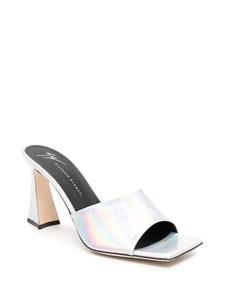 Giuseppe Zanotti Solhene 85mm iridescent mules - Zilver