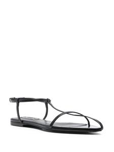 Jil Sander caged leather sandals - Zwart