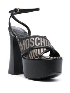 Moschino logo-jacquard 140mm sandals - Zwart