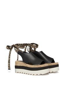 Stella McCartney Gaia espadrilles met plateauzool - Zwart