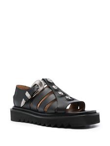 Toga Virilis Leren sandalen - Zwart