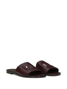 Dolce & Gabbana Slippers verfraaid met logo - Rood
