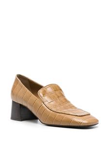 TOTEME heeled leather loafers - Bruin