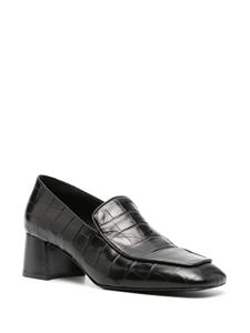 TOTEME heeled leather loafers - Zwart