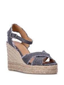 Castañer Bromelia metallic espadrille sandals - Grijs