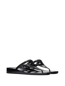 Valentino VLogo Signature teenslippers met sleehak - Zwart