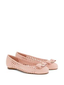 Ferragamo Vara Bow ballerina's - Roze