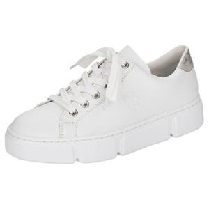 Rieker Plateausneakers in monochrome uitstraling, vrijetijdsschoen, lage schoen, veterschoen