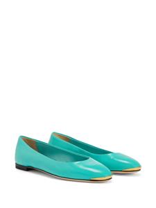 Giuseppe Zanotti Amour leren ballerina's - Groen