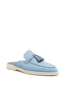 Scarosso Lucrezia slippers met kwastje - Blauw