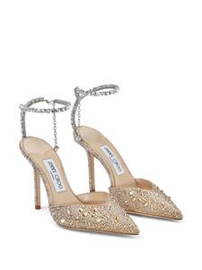 Jimmy Choo Saeda pumps verfraaid met kristallen - Goud