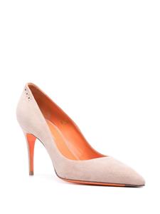 Santoni Haldisa perforated suede pumps - Roze