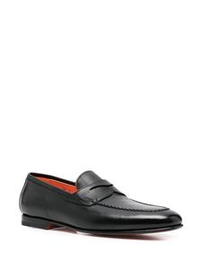 Santoni Penny leren loafers - Zwart