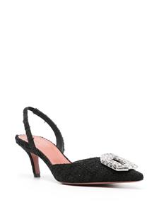 Amina Muaddi Camelia pumps met gesp - Zwart