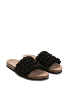 JW Anderson Popcorn leren slippers - Zwart