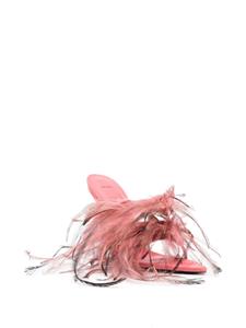 The Attico Judy 105mm leather sandals - Roze