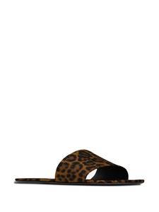 Saint Laurent Carlyle sandalen met luipaardprint - MANTO NATURALE