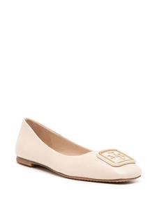 Tory Burch Georgia ballerina's met logoplakkaat - Beige