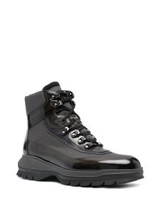 Santoni panelled-design lace-up hiking boots - Grijs