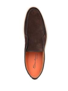 Santoni slip-on suede boots - Bruin