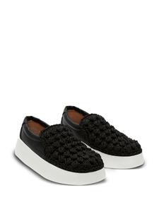 JW Anderson Popcorn leren loafers - Zwart