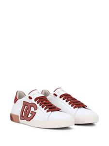 Dolce & Gabbana Portofino leren sneakers met logo applicatie - Wit