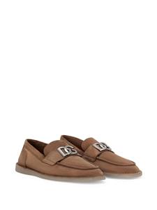Dolce & Gabbana Loafers met logoplakkaat - Bruin