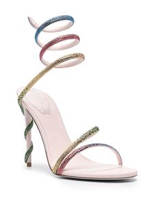 René Caovilla Margot 120mm crystal-embelished sandals - Roze