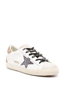 Golden Goose Super-Star glitter-panels sneakers - Wit