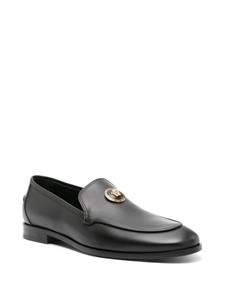 Versace Medusa-plaque leather loafers - Zwart