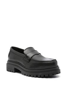 ALOHAS Obsidian leather loafers - Zwart