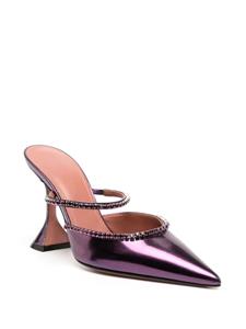 Amina Muaddi Gilda 80mm crystal-embellished mules - Paars