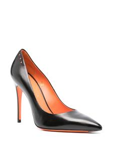Santoni 105mm leather pumps - Zwart