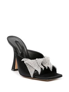 Casadei Butterfly Geraldine 100mm satijnen muiltjes - Zwart