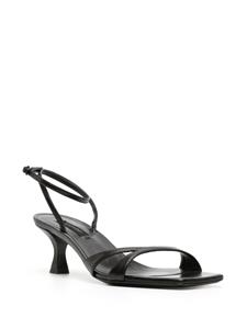 Casadei Geraldine 50mm leren sandalen - Zwart