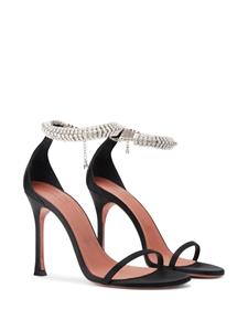 Amina Muaddi Iman 105mm satin sandals - Zwart