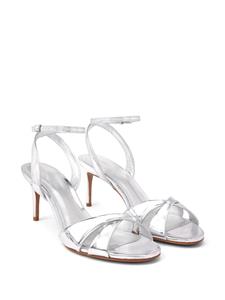 Schutz Hilda 80mm patent leather sandals - Zilver