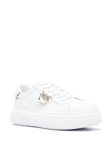 PINKO Love Birds leather sneakers - Wit