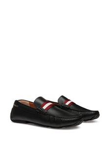Bally logo-print leather loafers - Zwart