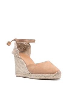 Castañer Espadrilles met sleehak - Beige