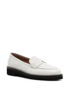 Aquazzura Aqua chain-detailed leather loafers - Wit