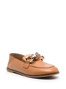 See by Chloé chain-link leather loafers - Bruin