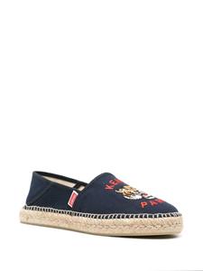 Kenzo tiger embroidered cotton espadrilles - Blauw