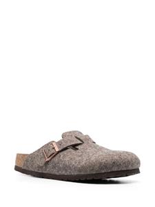 Birkenstock Boston slippers verfraaid met gesp - Bruin